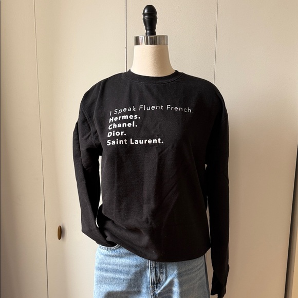 Tops - Black Graphic Sweatshirt